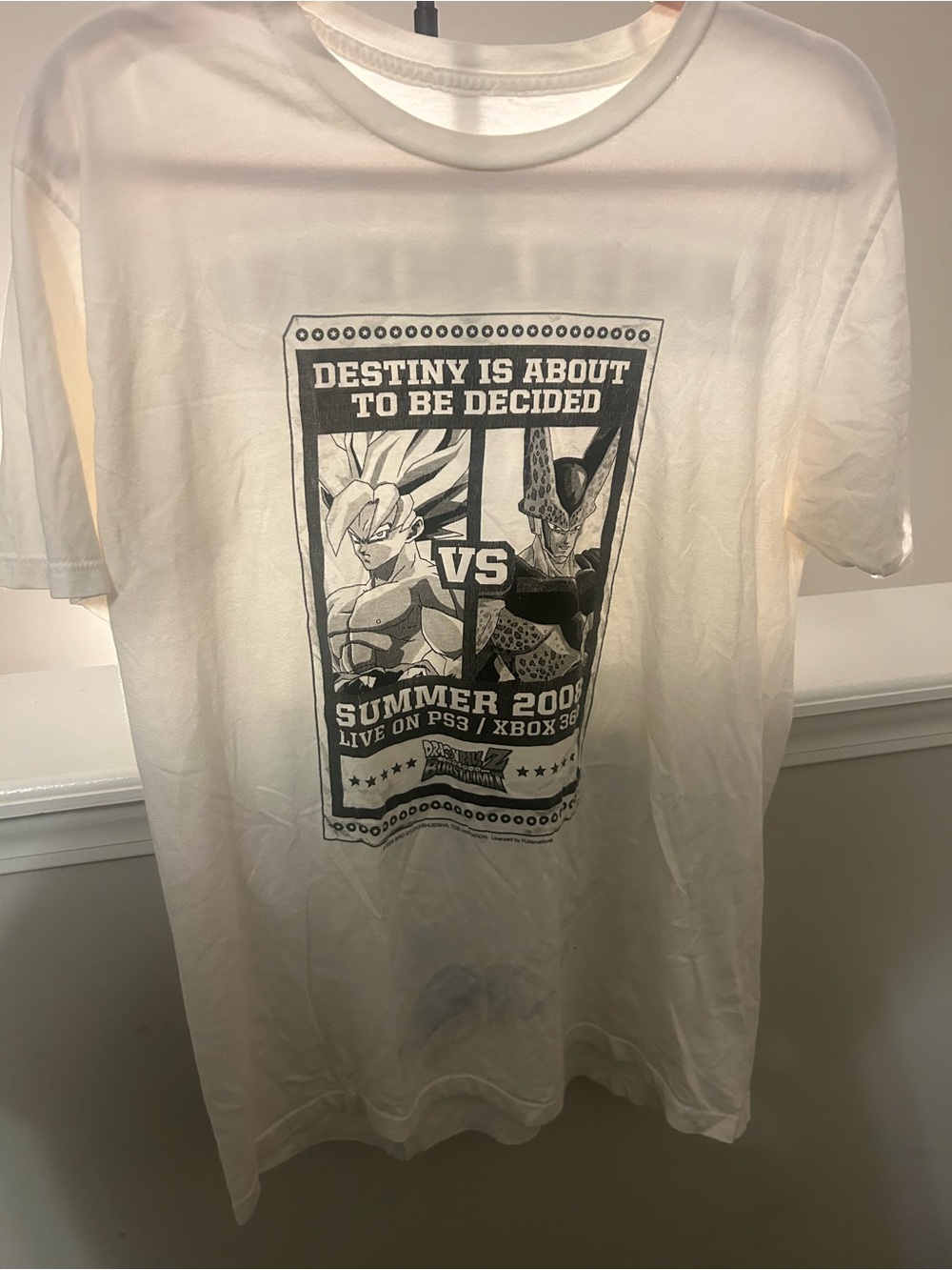 Vintage 2008 Dragon Ball Z Burst Limit Video Game Promo T-Shirt Goku vs Cello